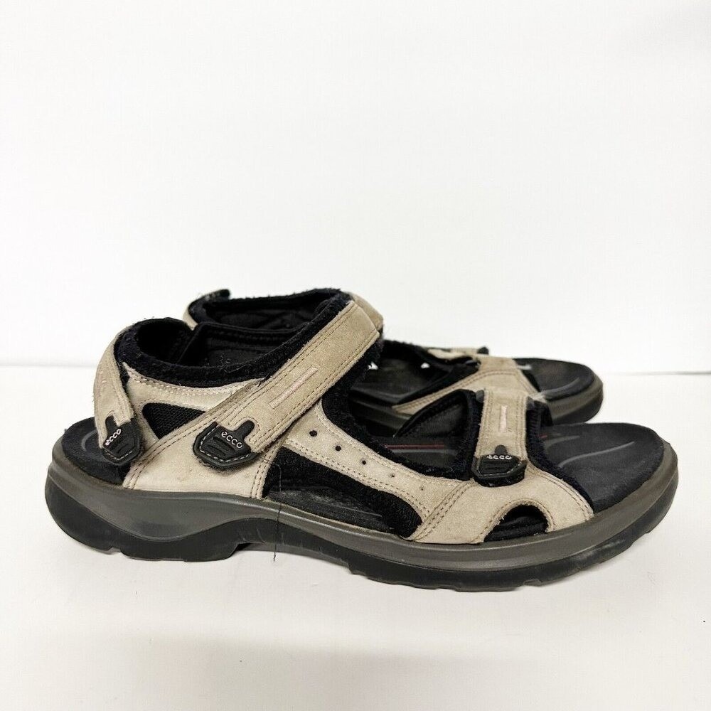 Ecco Yucatan Tan Black Sport Sandal Mens Size 41 US 10/10.5 Outdoor Comfort